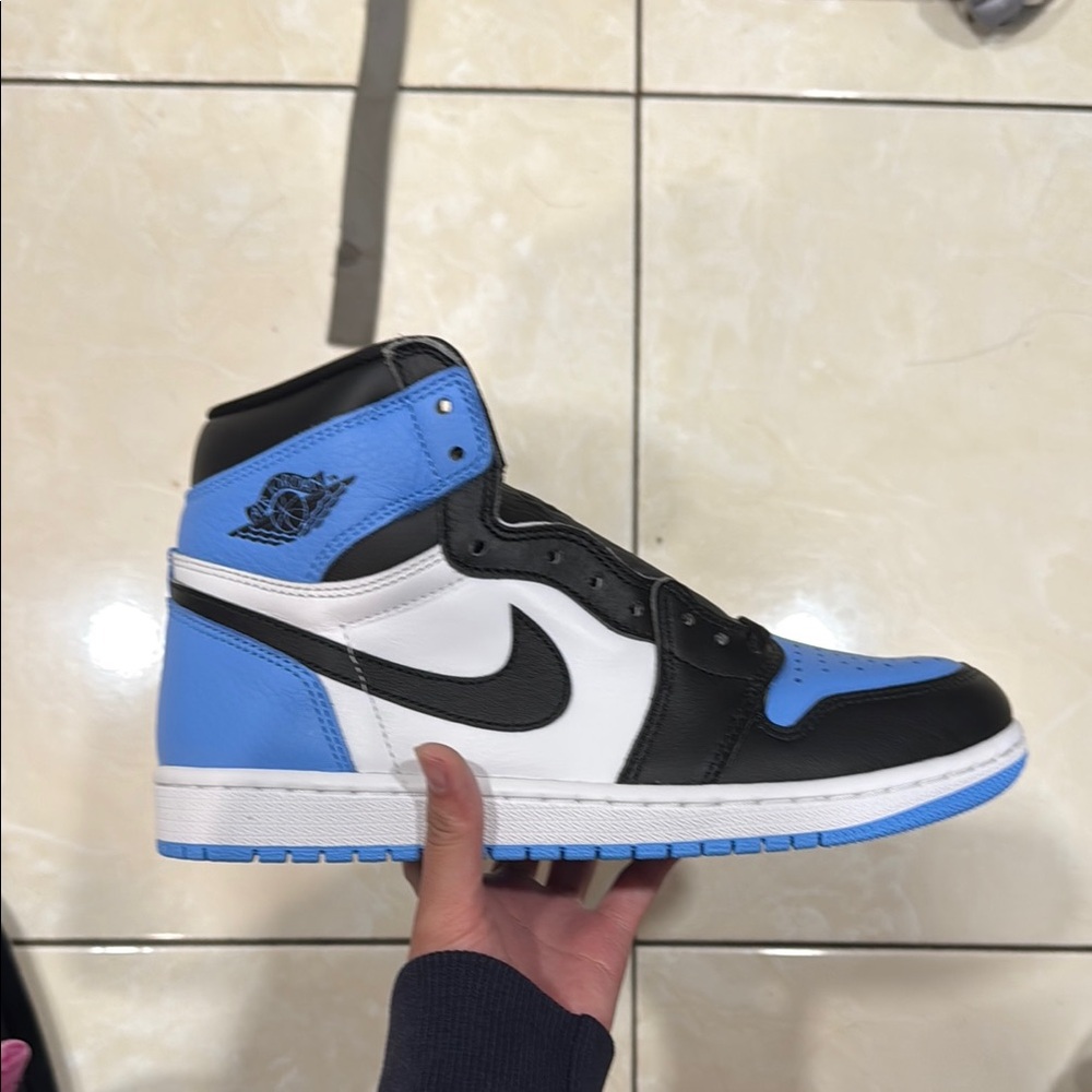 Air Jordan 1 Retro High OG Black and Blue Sneakers
